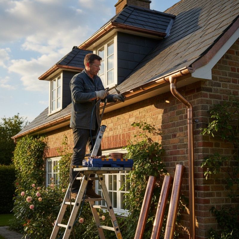 Copper Downspout Replacement